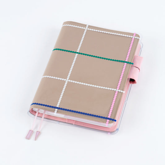 Hobonichi Yoshie Watanabe Dotted Plaid Clear Cover《A5 Fabric Cover on Cover》