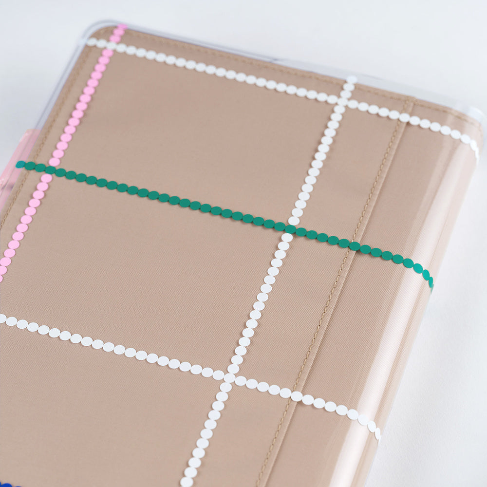 Hobonichi Yoshie Watanabe Dotted Plaid Clear Cover《A5 Fabric Cover on Cover》