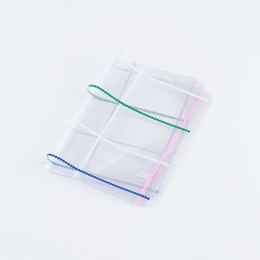Hobonichi Yoshie Watanabe: Dotted Plaid Clear Cover《A6 Fabric Cover on Cover》
