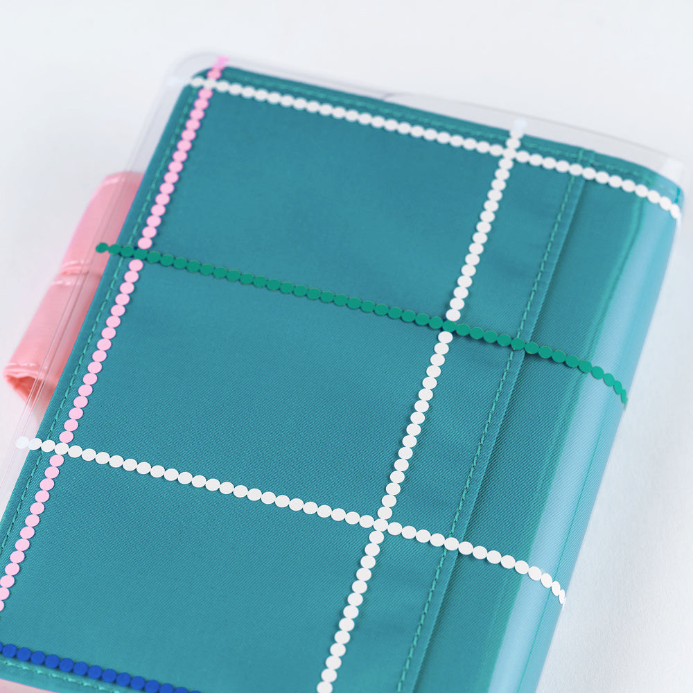 Hobonichi Yoshie Watanabe: Dotted Plaid Clear Cover《A6 Fabric Cover on Cover》