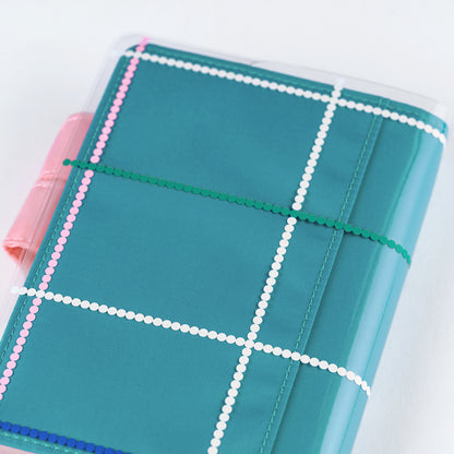 Hobonichi Yoshie Watanabe: Dotted Plaid Clear Cover《A6 Fabric Cover on Cover》