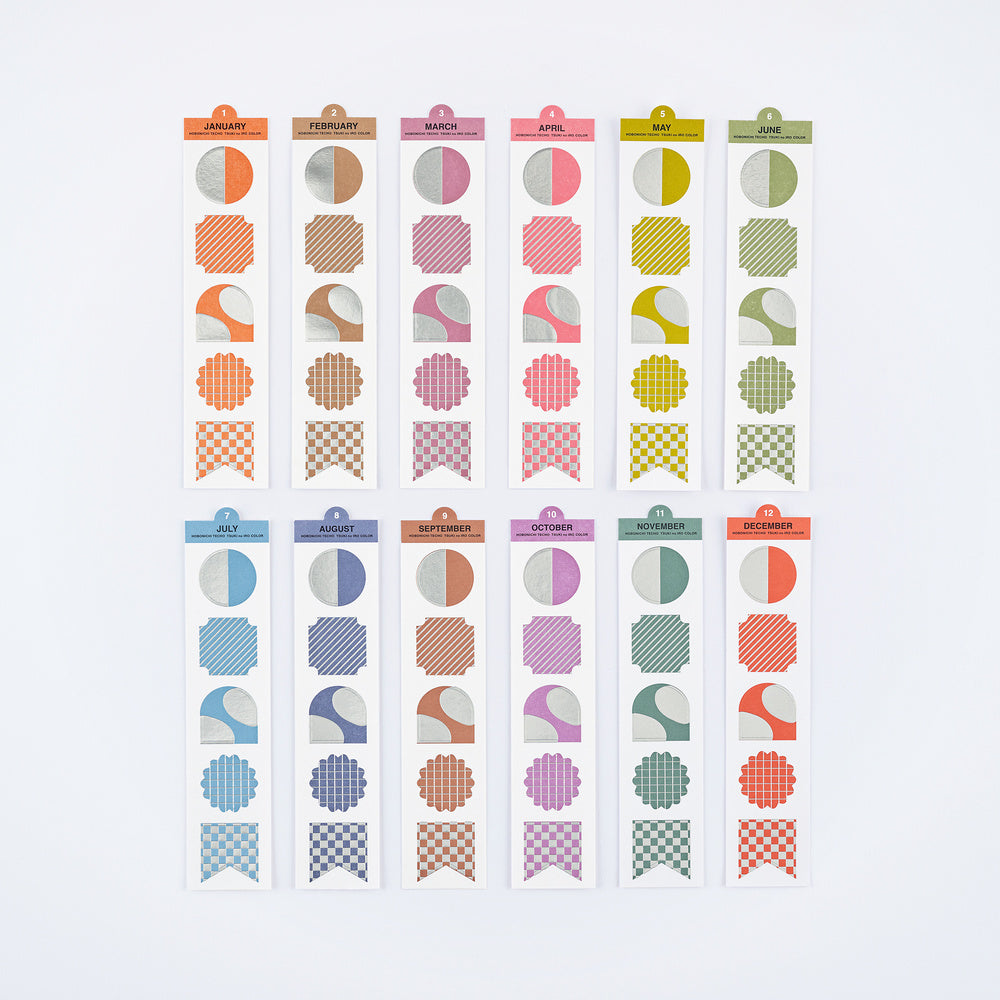 TSUKI no IRO: Bookmark-Style Foil-Pressed Stickers · Hobonichi