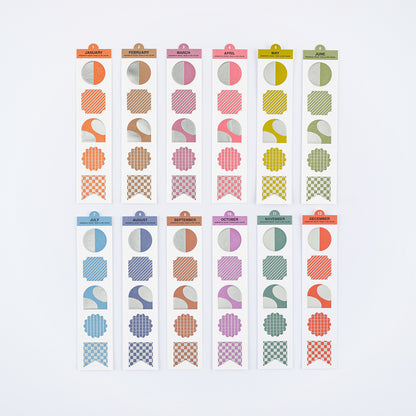 TSUKI no IRO: Bookmark-Style Foil-Pressed Stickers · Hobonichi