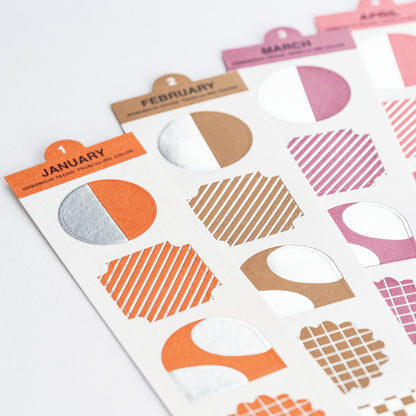 TSUKI no IRO: Bookmark-Style Foil-Pressed Stickers · Hobonichi