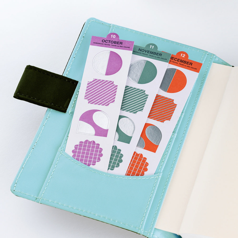 TSUKI no IRO: Bookmark-Style Foil-Pressed Stickers · Hobonichi