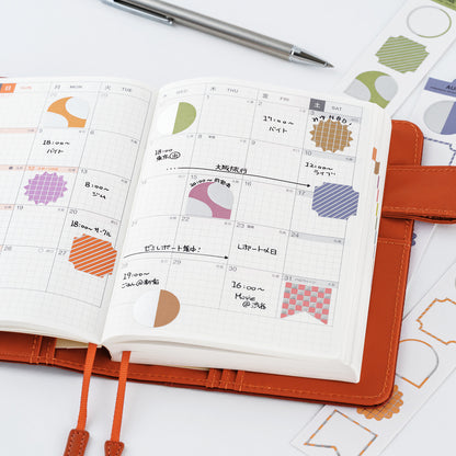 TSUKI no IRO: Bookmark-Style Foil-Pressed Stickers · Hobonichi
