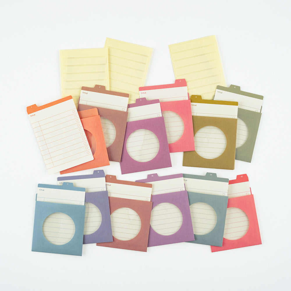 TSUKI no IRO: 12 Month Index Pockets · Hobonichi