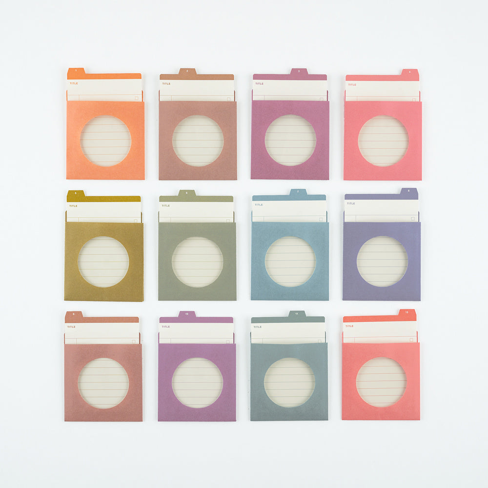 TSUKI no IRO: 12 Month Index Pockets · Hobonichi