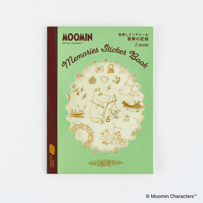 Moomin Foil-Stamped Clear Stickers (Adventure Log) · Hobonichi