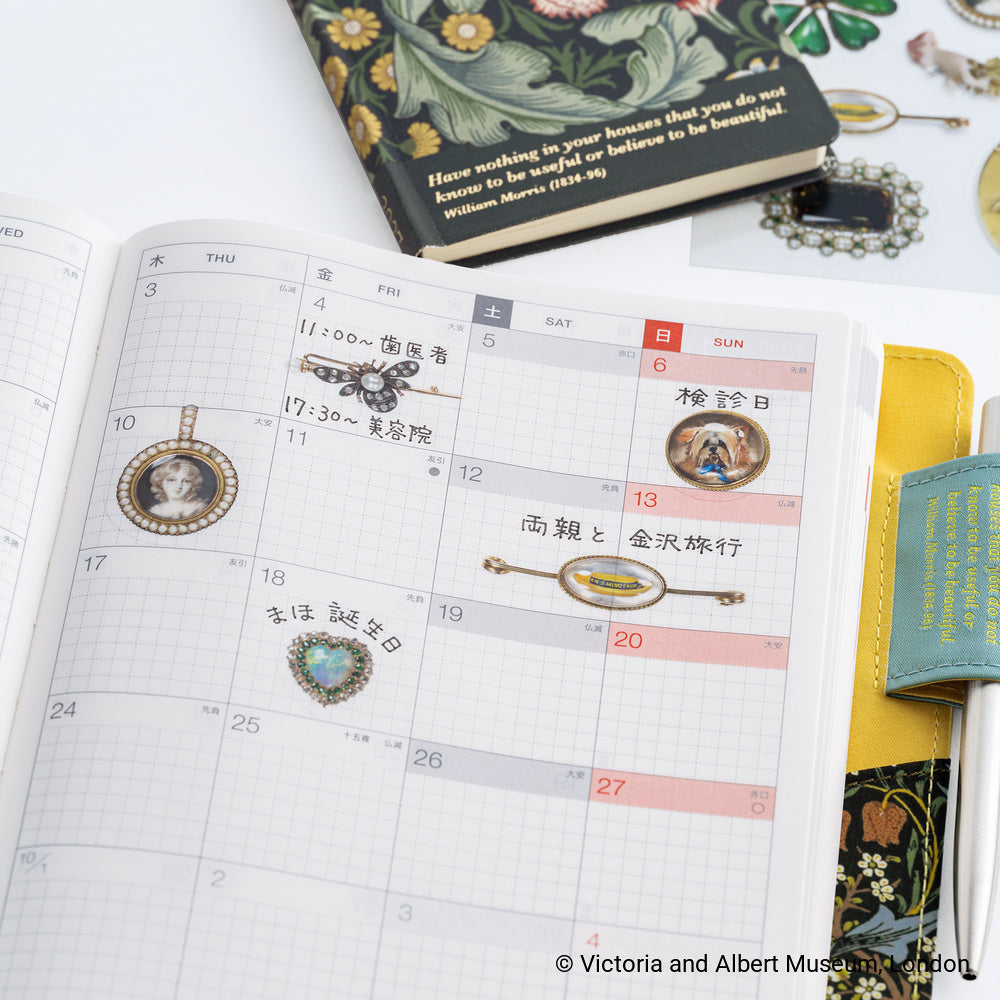 V&A Series: Almost Actual-Size Jewellery Stickers · Hobonichi