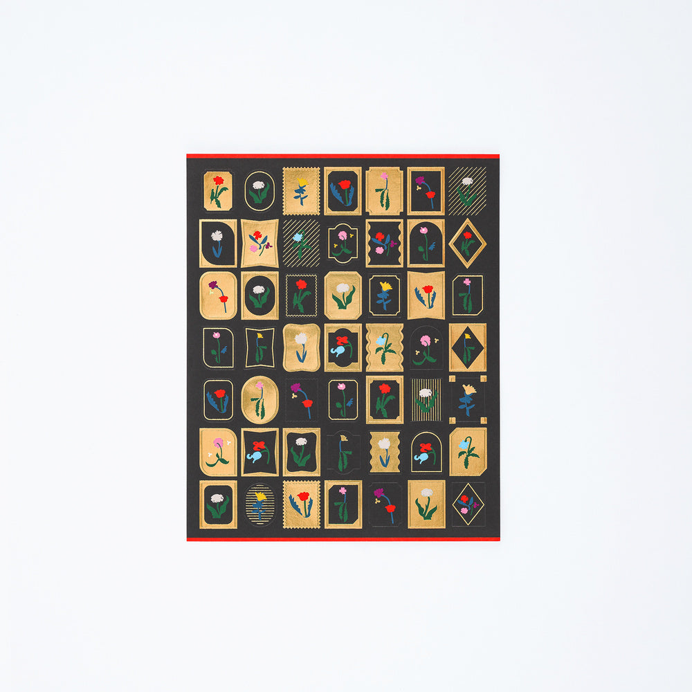 Yoshie Watanabe: Foil-Stamped Stickers (Petit Bloom) · Hobonichi