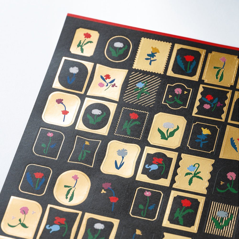 Yoshie Watanabe: Foil-Stamped Stickers (Petit Bloom) · Hobonichi
