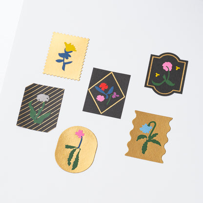 Yoshie Watanabe: Foil-Stamped Stickers (Petit Bloom) · Hobonichi