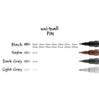 Uni-Ball PIN Fineliner Drawing Pens · Uni-Ball