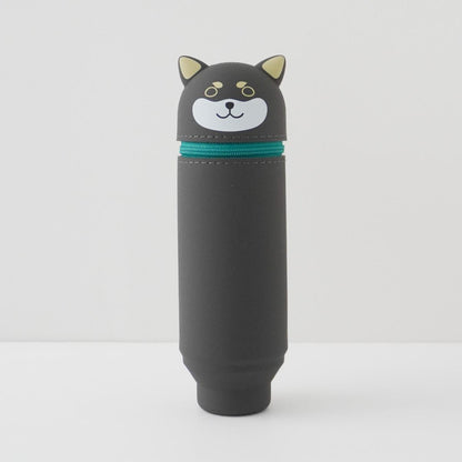 Black Shiba Inu Stand Up Pen Case · Punilabo