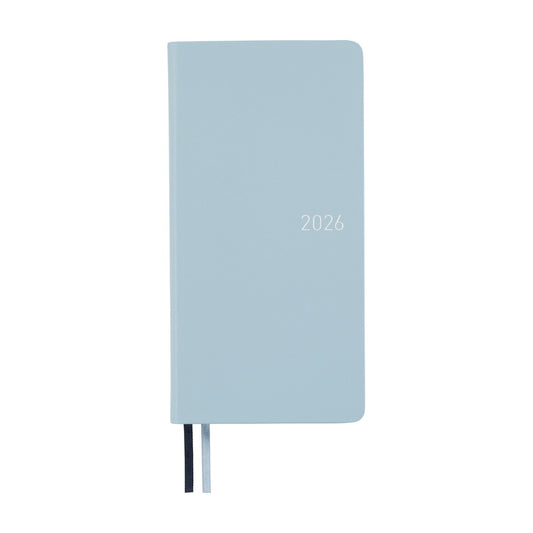 2026 Hobonichi English Weeks / Leather: Snow Blue 《January Start | English》