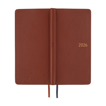 2026 Hobonichi English Weeks / Leather: Wine Brown《January Start | English》