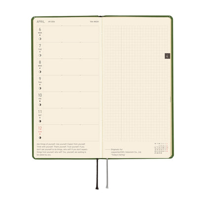 2026 Hobonichi English Weeks / Colors: Antique Green《January Start | English》