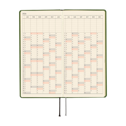 2026 Hobonichi English Weeks / Colors: Antique Green《January Start | English》
