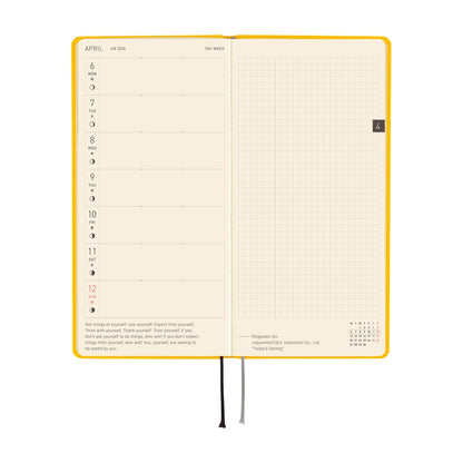 2026 Hobonichi English Weeks / Colors: Full Moon Yellow《January Start | English》