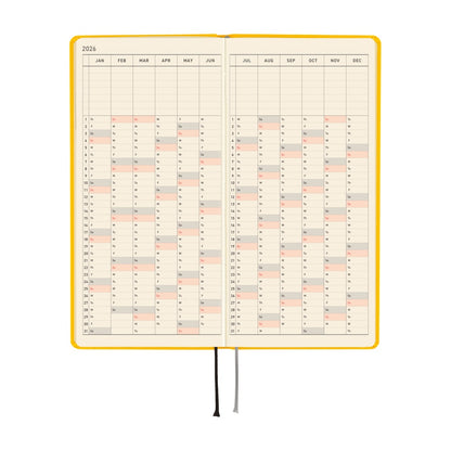 2026 Hobonichi English Weeks / Colors: Full Moon Yellow《January Start | English》