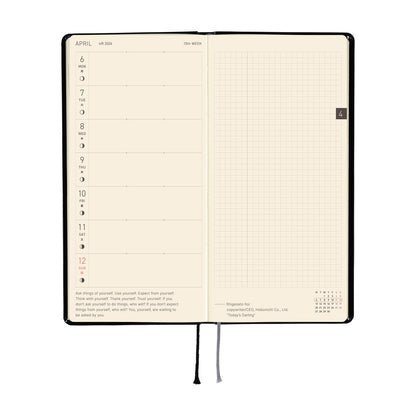 2026 Hobonichi English Weeks / Yumi Kitagishi: White Cat’s Daily Life《January Start | English》