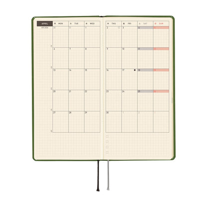 2026 Hobonichi English Weeks Mega / Colors: Antique Green《January Start | English》
