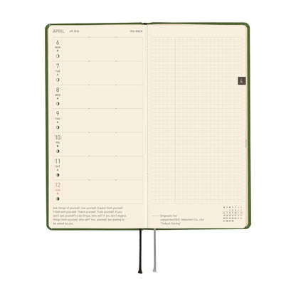 2026 Hobonichi English Weeks Mega / Colors: Antique Green《January Start | English》