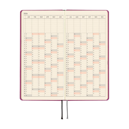 2026 Hobonichi English Weeks Mega / Colors: Peony Purple《January Start | English》