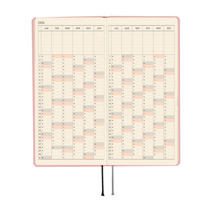 2026 Hobonichi English Weeks Mega / Colors: Strawberry Milk 《January Start | English》