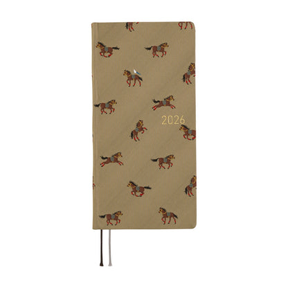 2026 Hobonichi English Weeks Mega / Bow & Tie: Galloping Horse《January Start | English》
