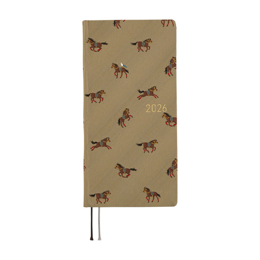 2026 Hobonichi English Weeks Mega / Bow & Tie: Galloping Horse《January Start | English》