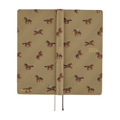 2026 Hobonichi English Weeks Mega / Bow & Tie: Galloping Horse《January Start | English》