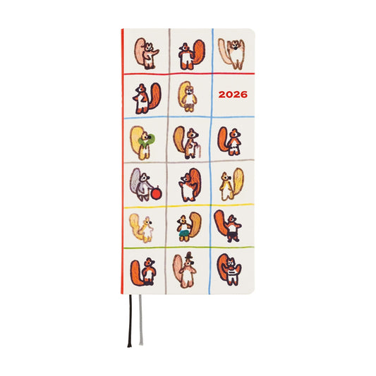 2026 Hobonichi English Weeks / 100%ORANGE: Squirrel’s Moving Day《January Start | English》