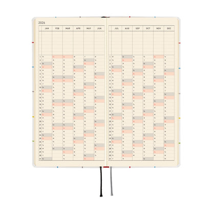 2026 Hobonichi English Weeks / 100%ORANGE: Squirrel’s Moving Day《January Start | English》
