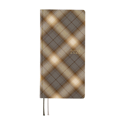 2026 Hobonichi English Weeks / Shirt Fabric: Foggy Plaid《January Start | English》