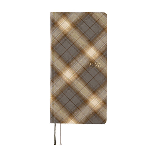 2026 Hobonichi English Weeks / Shirt Fabric: Foggy Plaid《January Start | English》