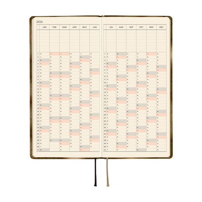2026 Hobonichi English Weeks / Shirt Fabric: Foggy Plaid《January Start | English》