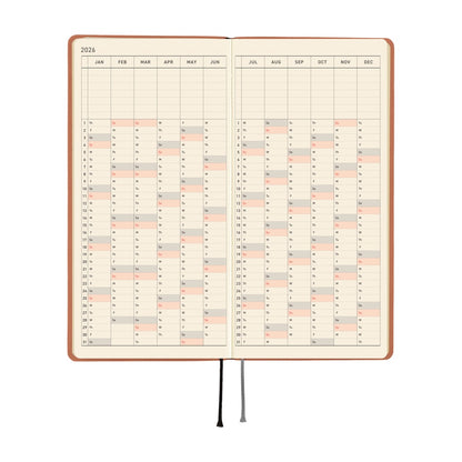 2026 Hobonichi English Weeks / Smooth: Milk Cocoa《January Start | English》