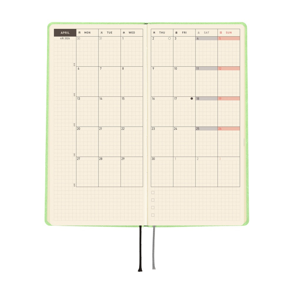 2026 Hobonichi English Weeks / Smooth: Melon Sorbet《January Start | English》