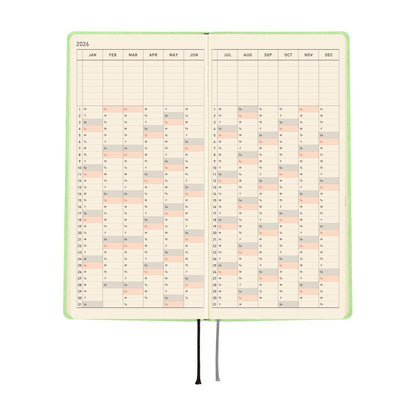 2026 Hobonichi English Weeks / Smooth: Melon Sorbet《January Start | English》