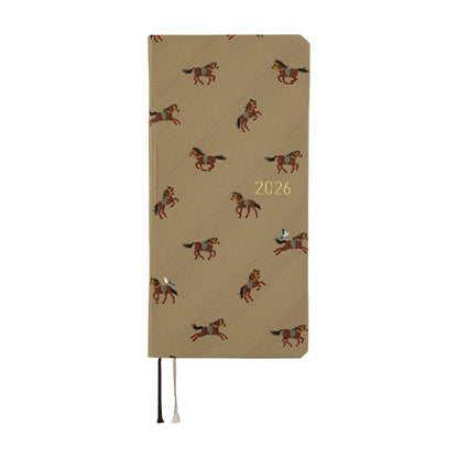2026 Hobonichi English Weeks / Bow & Tie: Galloping Horses《January Start | English》
