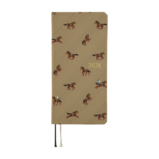 2026 Hobonichi English Weeks / Bow & Tie: Galloping Horses《January Start | English》