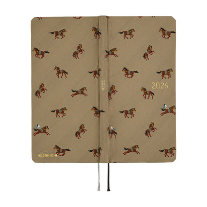 2026 Hobonichi English Weeks / Bow & Tie: Galloping Horses《January Start | English》