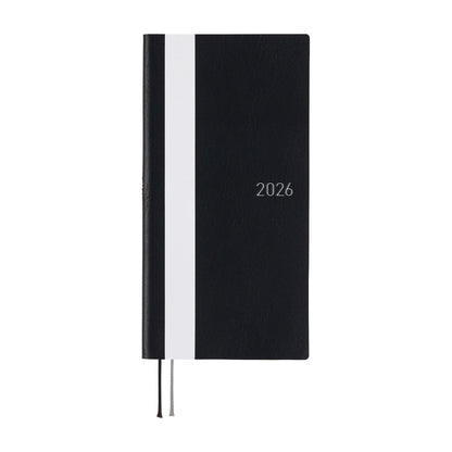 2026 Hobonichi English Weeks / White Line: Black《January Start | English》