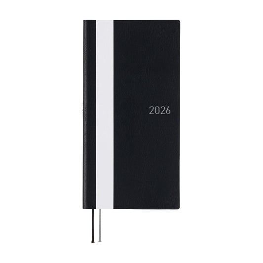 2026 Hobonichi English Weeks / White Line: Black《January Start | English》