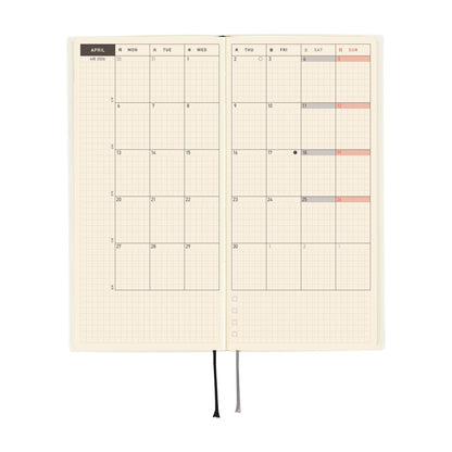 2026 Hobonichi English Weeks / White Line: Ivory《January Start | English》
