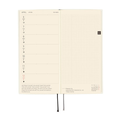 2026 Hobonichi English Weeks / White Line: Ivory《January Start | English》