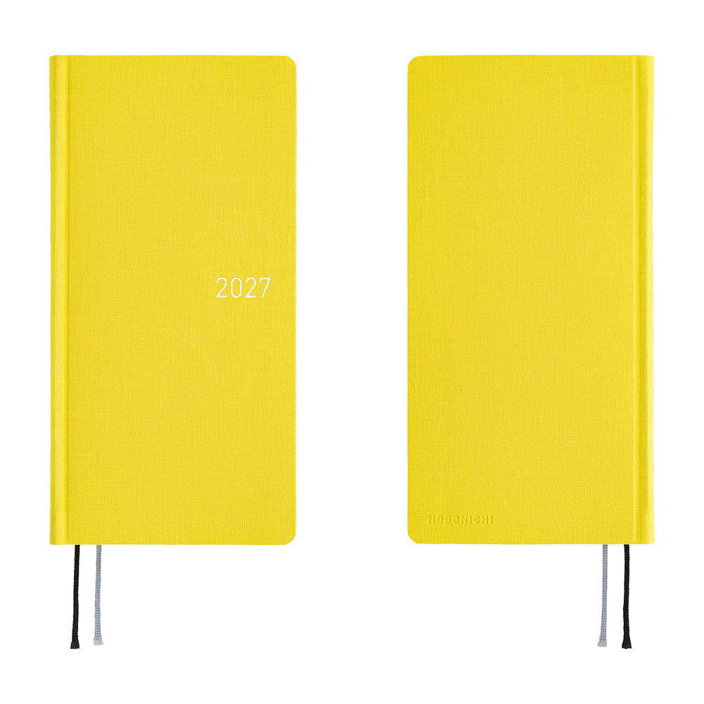 2027 Hobonichi Weeks Colors: Canaria Yellow《ENG/Tall & Slim/Jan start》