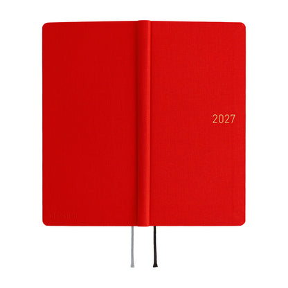 2027 Hobonichi Weeks Colors: Poppy Red《ENG/Tall & Slim/Jan start》